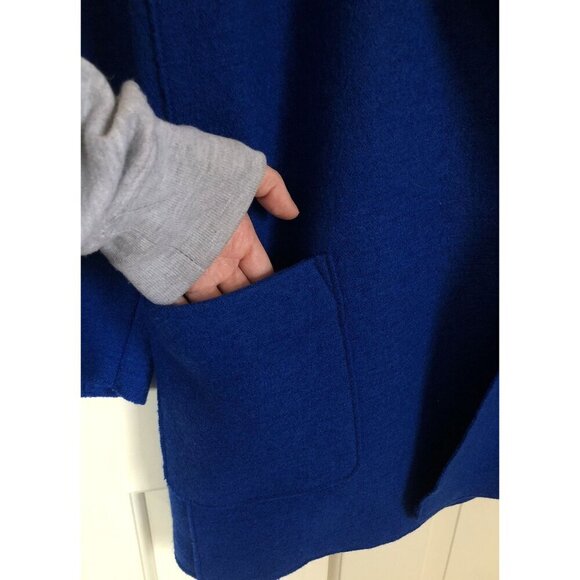 J.Crew Coat in Boiled Wool Womens PXS Royal Blue Preppy - Picture 4 of 8